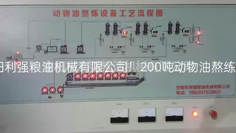 安徽潤泰200噸動物油熬煉生產(chǎn)線
